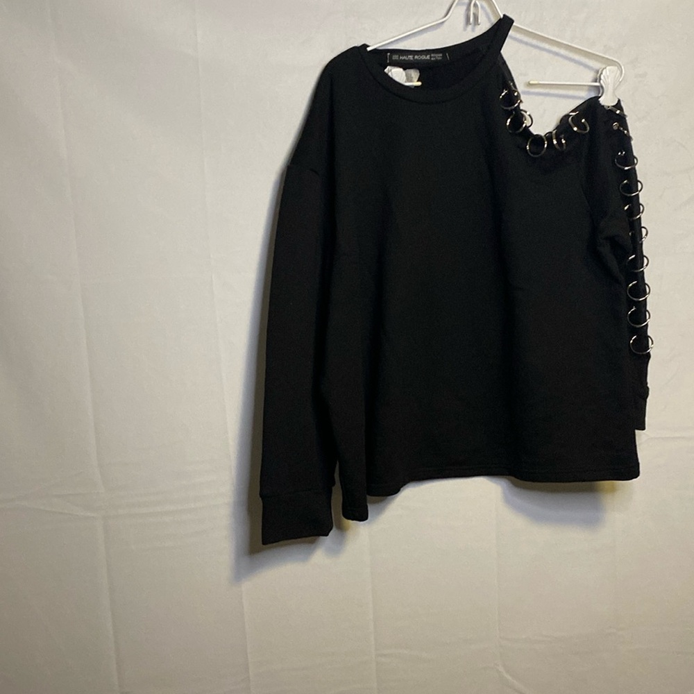 Haute rogue off the shoulder long sleeve top